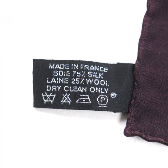HERMES Stall Main: 75% silk, Main: 25% wool Bordeaux Gran Ash mens Used Authentic