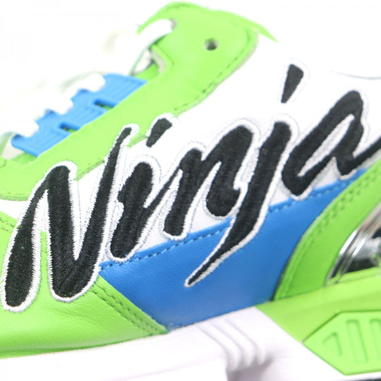 adidas sneakers GW3358 Main: Leather Green blue white ZX 8000 Ninja mens 44 1/2 Used Authentic