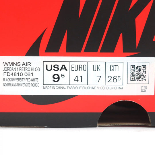 NIKE High cut sneakers FD4810-061 Main�FSatin Black red WMNS AIR JORDAN 1 RETRO HI OG Women's Air Jordan 1 Retro High OG mens 26.5 Used Authentic