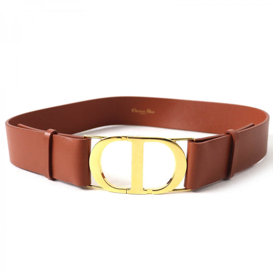 Christian Dior belt Main: Leather Brown gold Women Used Authentic