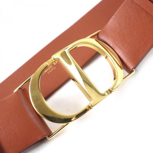 Christian Dior belt Main: Leather Brown gold Women Used Authentic