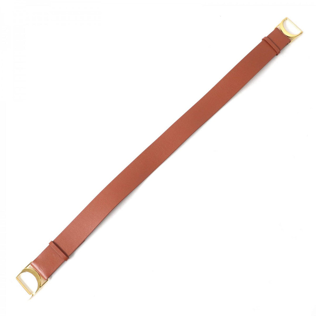 Christian Dior belt Main: Leather Brown gold Women Used Authentic