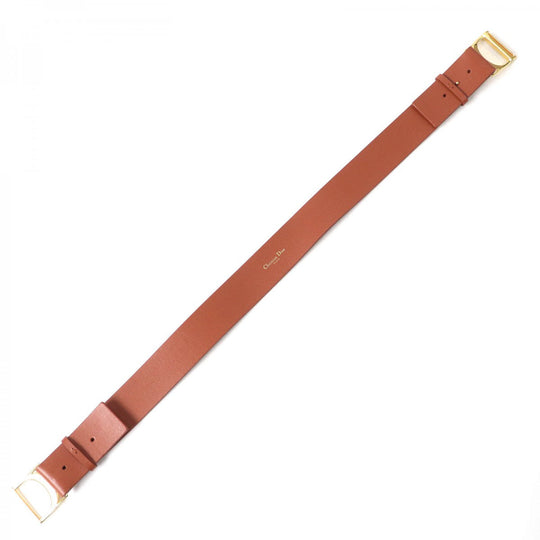 Christian Dior belt Main: Leather Brown gold Women Used Authentic