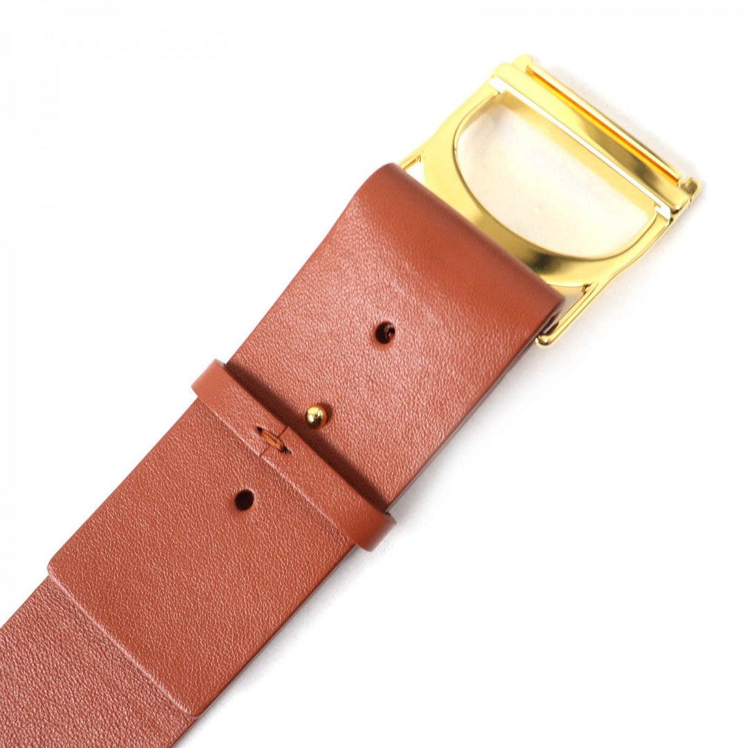 Christian Dior belt Main: Leather Brown gold Women Used Authentic