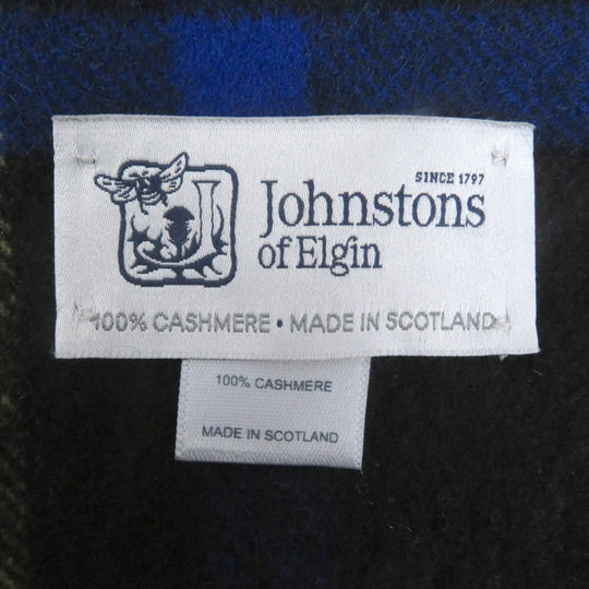 Johnstons of Elgin Scarf Main: 100% cashmere Black type mens Used Authentic