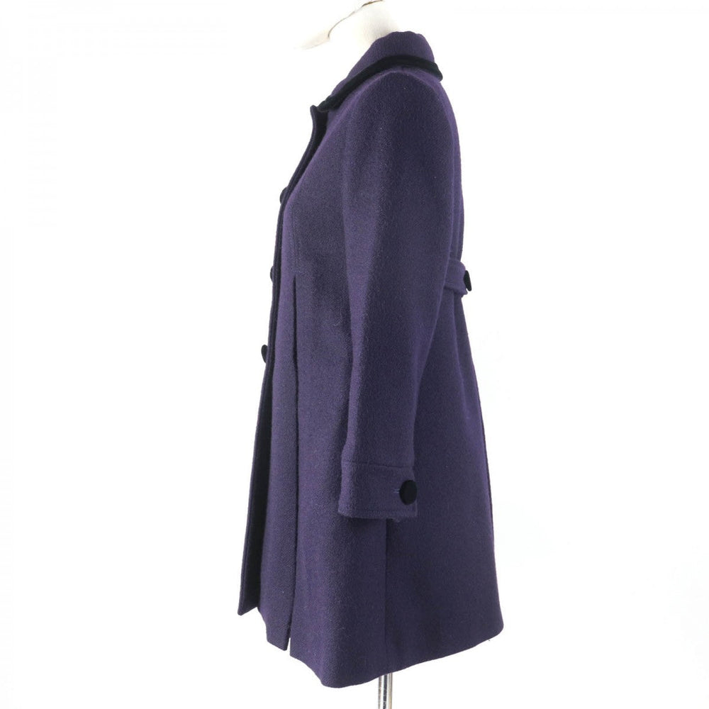 GUCCI A line coat 633152 Main: 80% wool, Main: 20% mohair, Main: 98% cotton, Main: 2% polyurethane, Lining: 100% rayon Purple type Women 36 Used Authentic