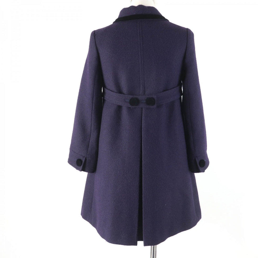 GUCCI A line coat 633152 Main: 80% wool, Main: 20% mohair, Main: 98% cotton, Main: 2% polyurethane, Lining: 100% rayon Purple type Women 36 Used Authentic