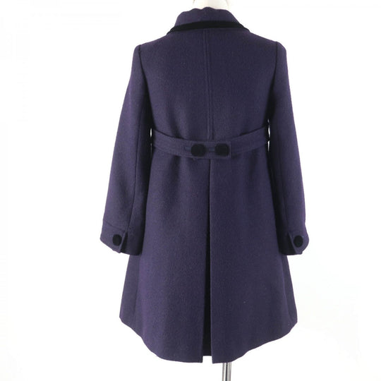 GUCCI A line coat 633152 Main: 80% wool, Main: 20% mohair, Main: 98% cotton, Main: 2% polyurethane, Lining: 100% rayon Purple type Women 36 Used Authentic