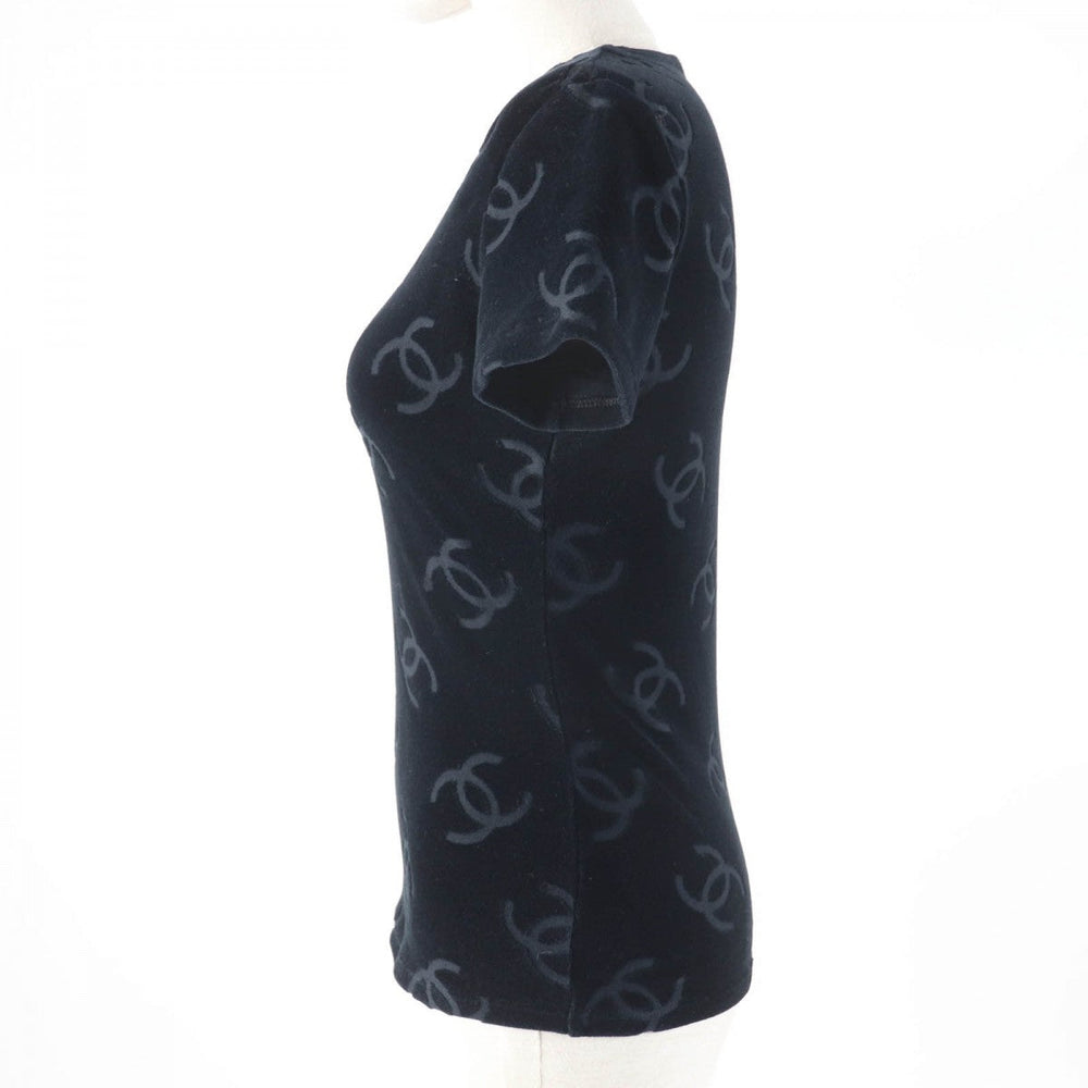 CHANEL tops 96P Main: 85% cotton, Main: 13.5% nylon, Main: 1.5% spandex black Women 40 Used Authentic