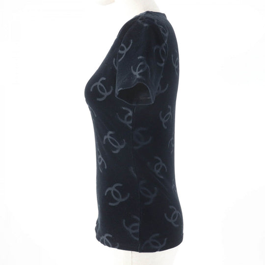 CHANEL tops 96P Main: 85% cotton, Main: 13.5% nylon, Main: 1.5% spandex black Women 40 Used Authentic