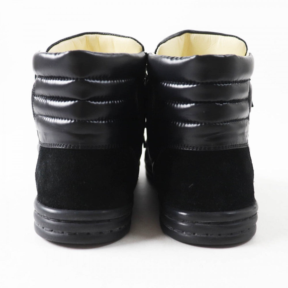 CHANEL High cut sneakers G29918 leather black 37