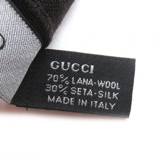 GUCCI Scarf 165904 Main: 70% wool, Main: 30% silk Brown mens Used Authentic