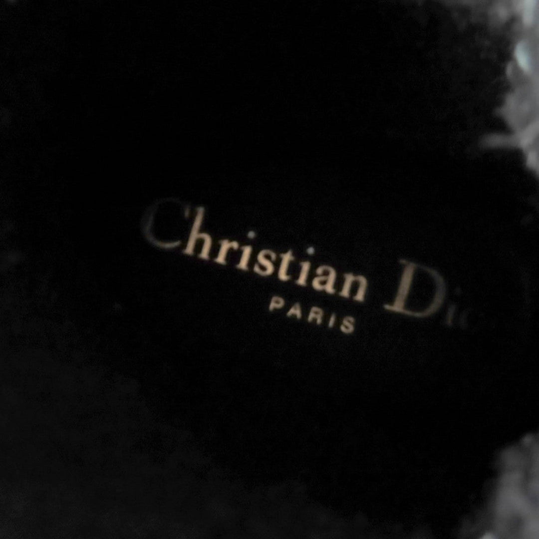 Christian Dior boots Main: Leather Black White D-MAJOR Women 38 Used Authentic