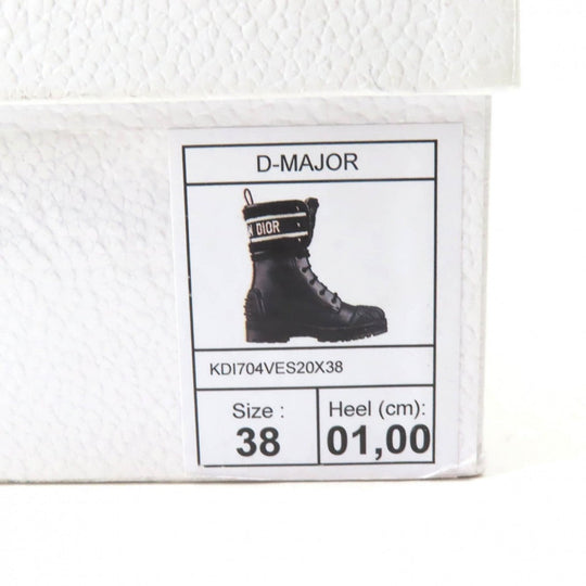 Christian Dior boots Main: Leather Black White D-MAJOR Women 38 Used Authentic