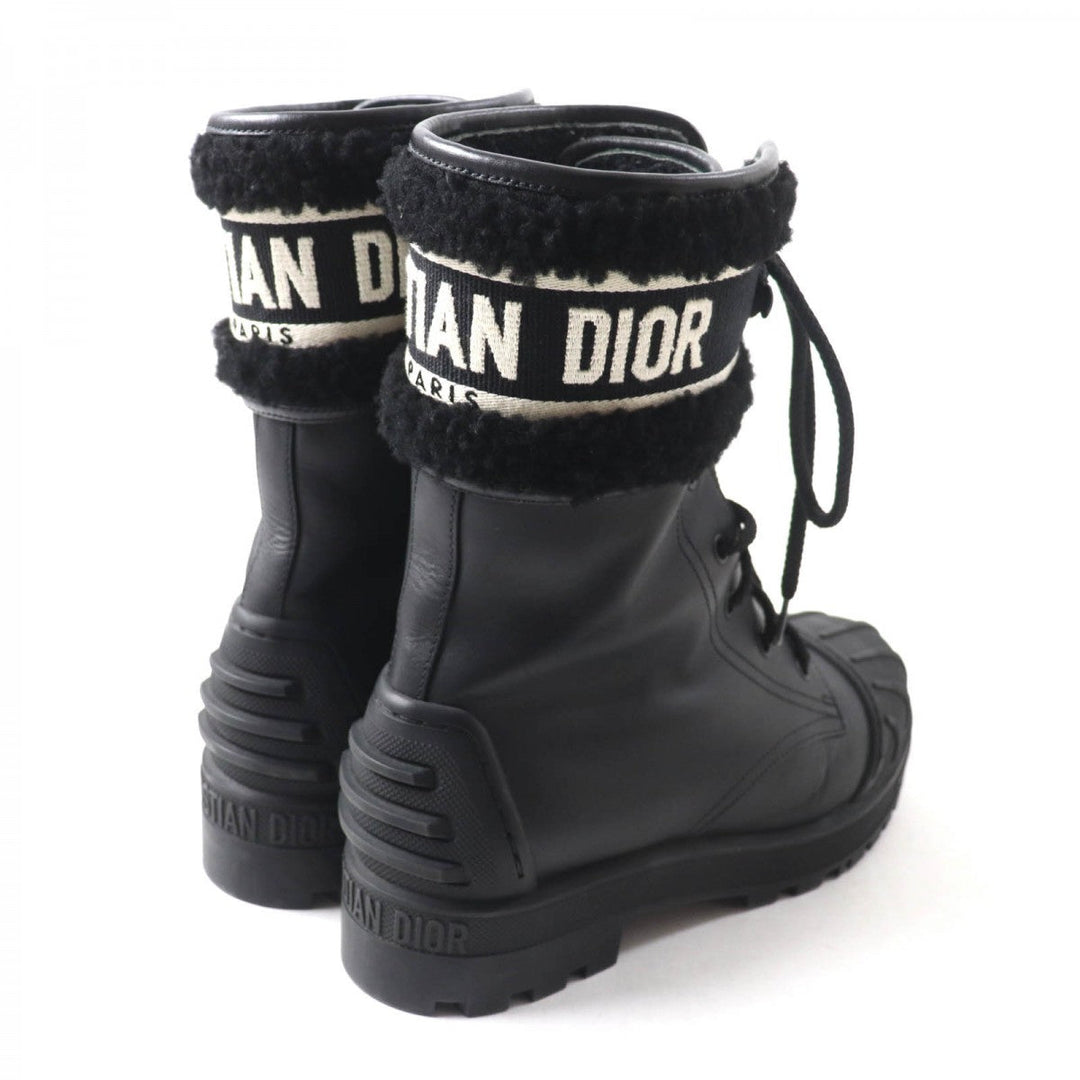 Christian Dior boots Main: Leather Black White D-MAJOR Women 38 Used Authentic