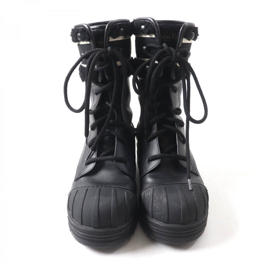 Christian Dior boots Main: Leather Black White D-MAJOR Women 38 Used Authentic