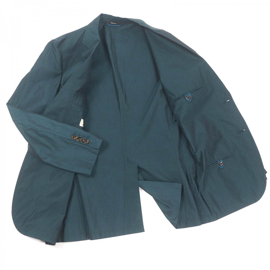 HERMES tailored jacket Main: 100% cotton green mens 48 Used Authentic