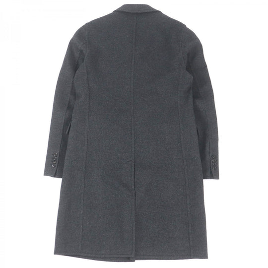 HERMES coat Main: 100% cashmere, part: 100% cotton, part: lamb leather Charbon MANTEAU LIVERPOOL DOUBLE mens 48 Used Authentic