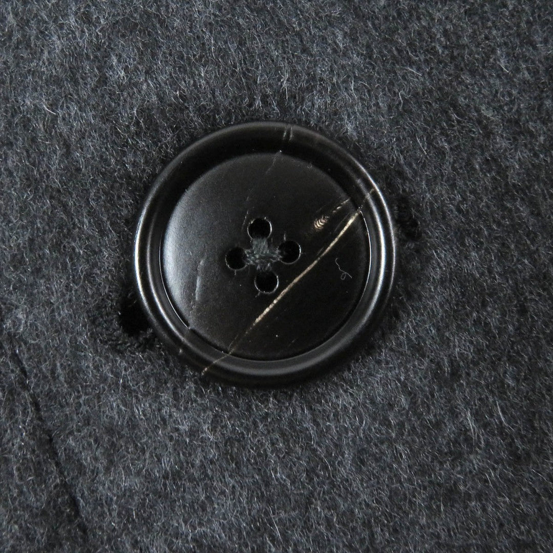 HERMES coat Main: 100% cashmere, part: 100% cotton, part: lamb leather Charbon MANTEAU LIVERPOOL DOUBLE mens 48 Used Authentic