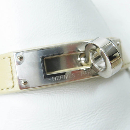 HERMES loafers 35H 212114Z Main: Leather White beige Moccasin Destan Women 35.5 Used Authentic
