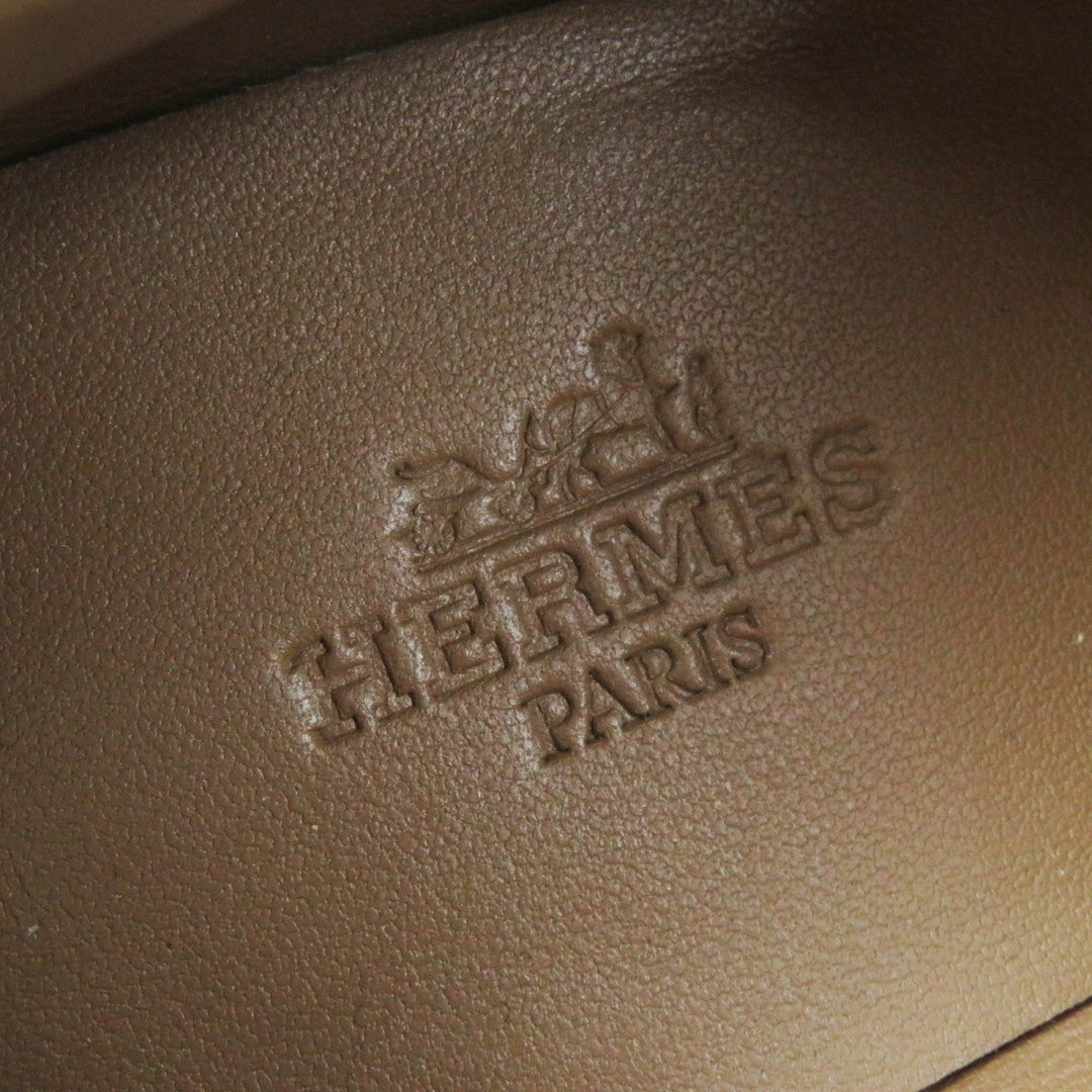 HERMES loafers 35H 212114Z Main: Leather White beige Moccasin Destan Women 35.5 Used Authentic