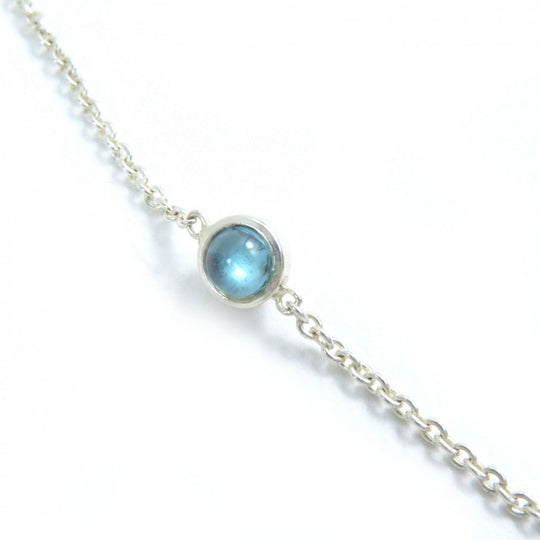 GUCCI Necklace 527399 J8474 8517 Main: SV925, Turquoise Stone, Blue Topaz Silver GG icon Double G Mother of Pearl Women Used Authentic