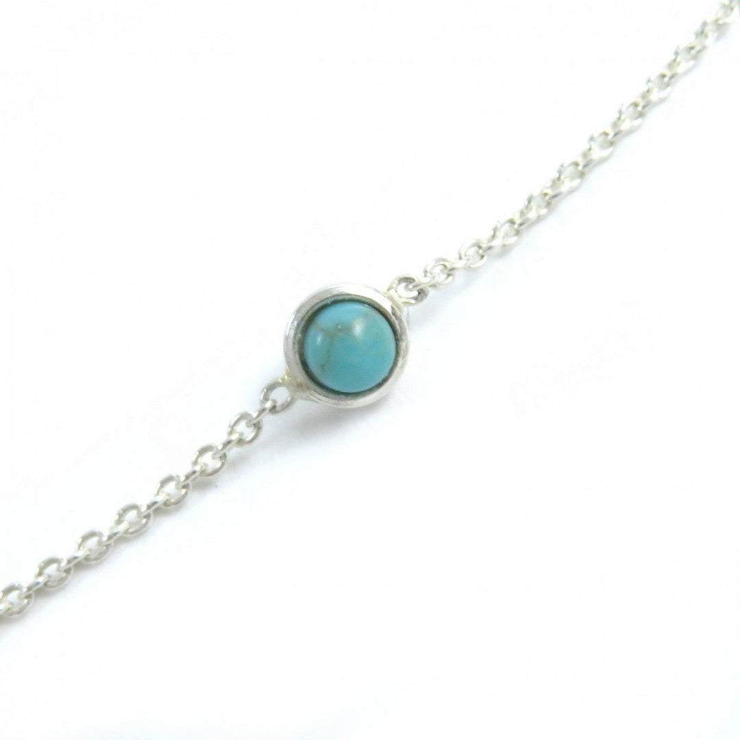 GUCCI Necklace 527399 J8474 8517 Main: SV925, Turquoise Stone, Blue Topaz Silver GG icon Double G Mother of Pearl Women Used Authentic