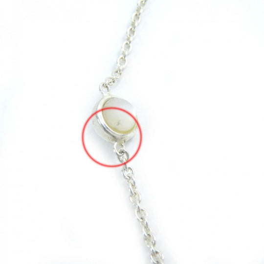 GUCCI Necklace 527399 J8474 8517 Main: SV925, Turquoise Stone, Blue Topaz Silver GG icon Double G Mother of Pearl Women Used Authentic