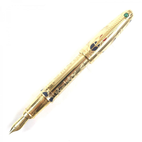 Dupont fountain pen Pen tip: 18K gold Limited Edition Pharaoh mens Used Authentic