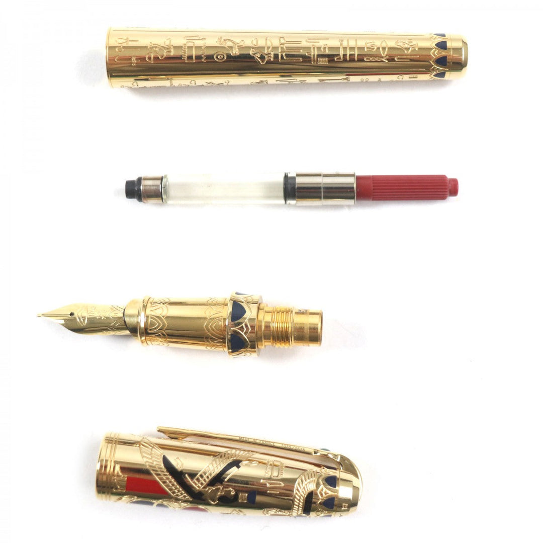 Dupont fountain pen Pen tip: 18K gold Limited Edition Pharaoh mens Used Authentic