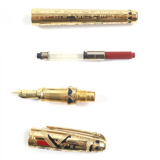 Dupont fountain pen Pen tip: 18K gold Limited Edition Pharaoh mens Used Authentic