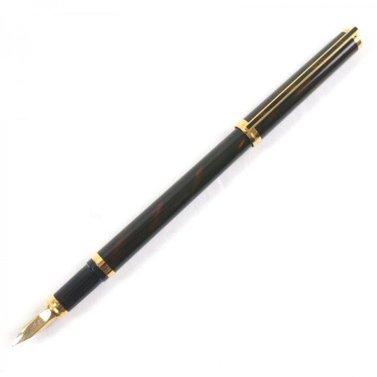 Dupont fountain pen Pen tip: 18K Dark brown gold Montparnasse mens Used Authentic