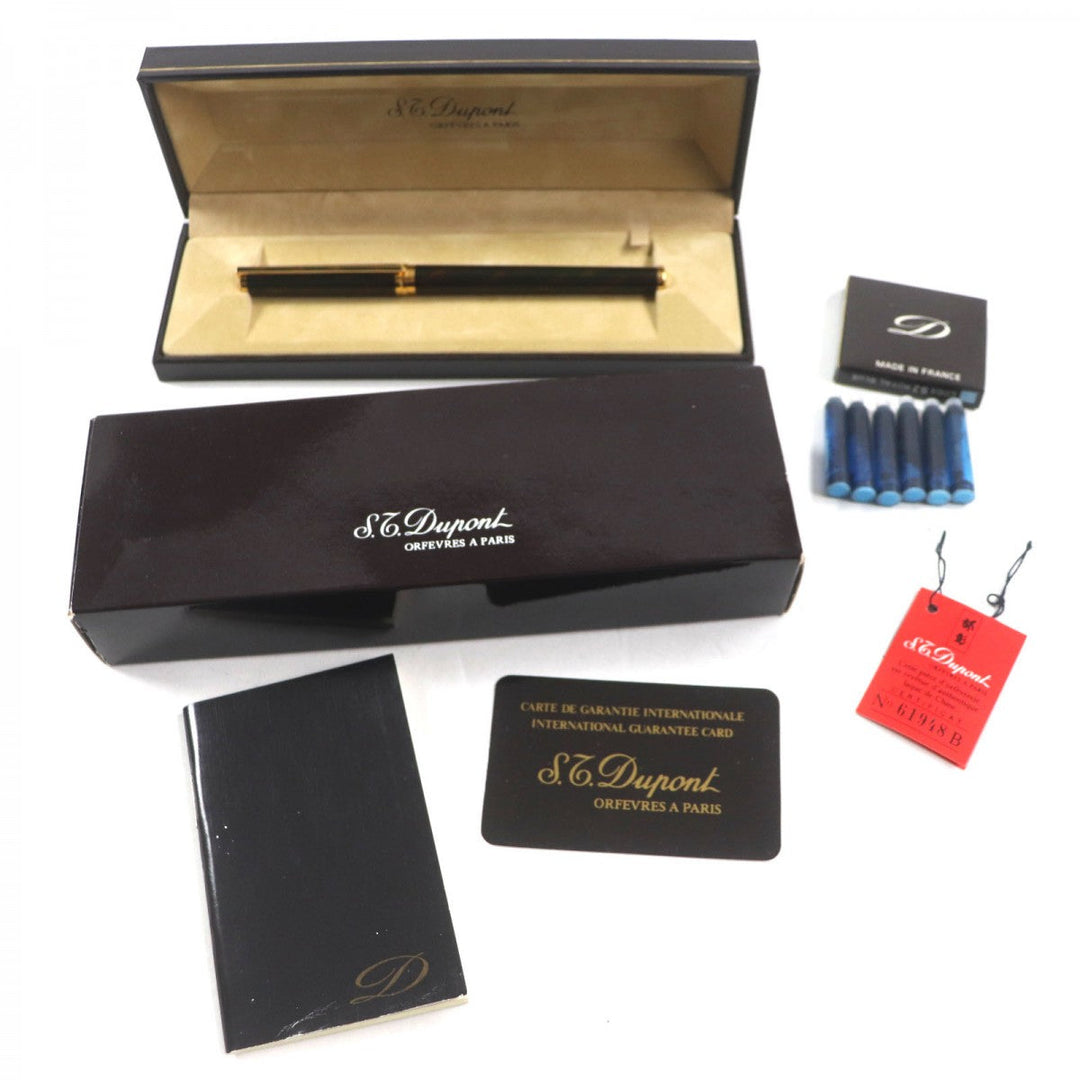 Dupont fountain pen Pen tip: 18K Dark brown gold Montparnasse mens Used Authentic
