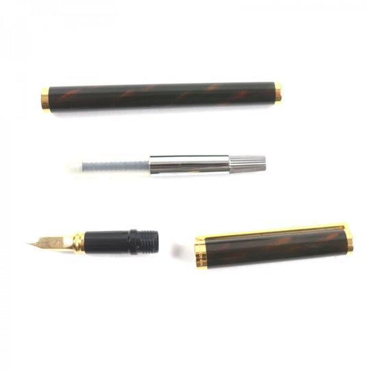 Dupont fountain pen Pen tip: 18K Dark brown gold Montparnasse mens Used Authentic