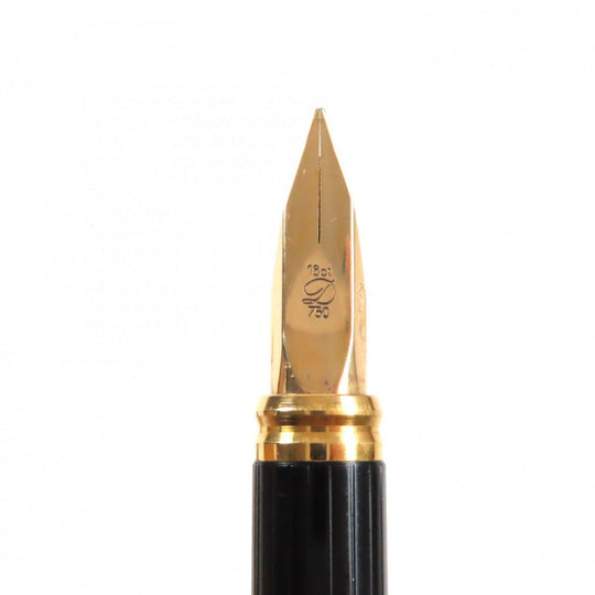 Dupont fountain pen Pen tip: 18K Dark brown gold Montparnasse mens Used Authentic