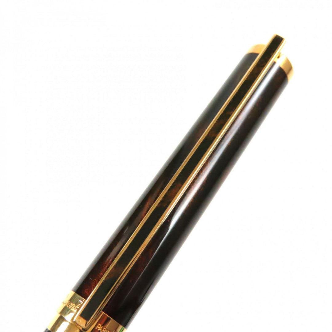 Dupont fountain pen Pen tip: 18K Dark brown gold Montparnasse mens Used Authentic