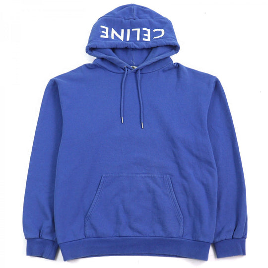 CELINE Hoodie 2Y499052H Outer: 100% cotton, part: 96% cotton, part: 4% polyurethane Blue white mens L Used Authentic