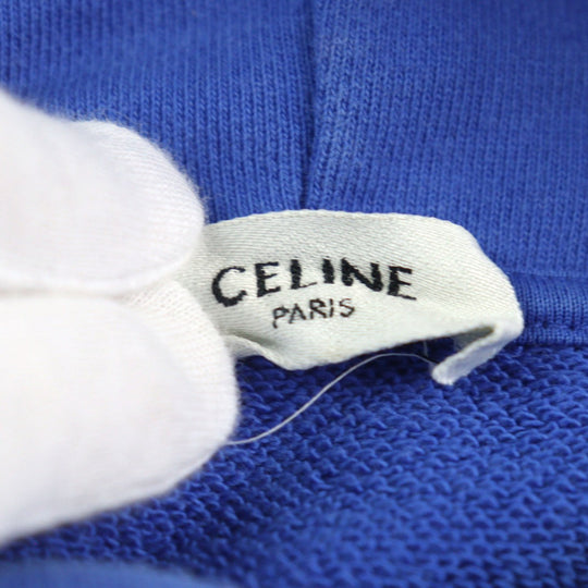 CELINE Hoodie 2Y499052H Outer: 100% cotton, part: 96% cotton, part: 4% polyurethane Blue white mens L Used Authentic