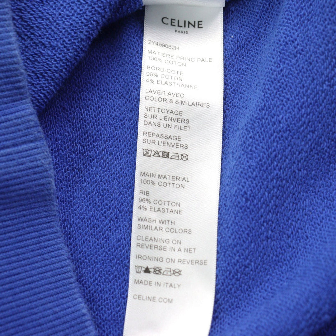 CELINE Hoodie 2Y499052H Outer: 100% cotton, part: 96% cotton, part: 4% polyurethane Blue white mens L Used Authentic