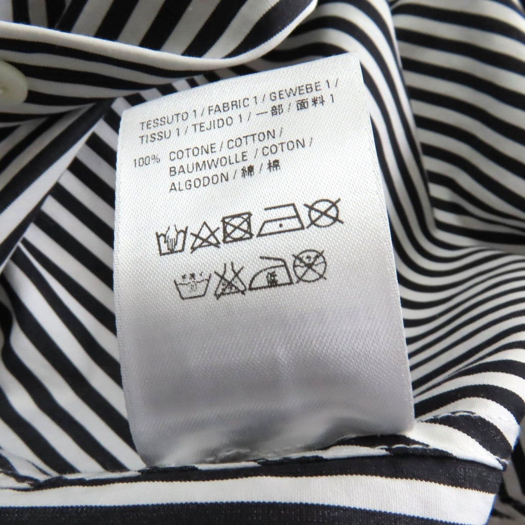 BALENCIAGA Long sleeve shirt 520497 Main: 100% cotton Black White News Wing Women 34 Used Authentic