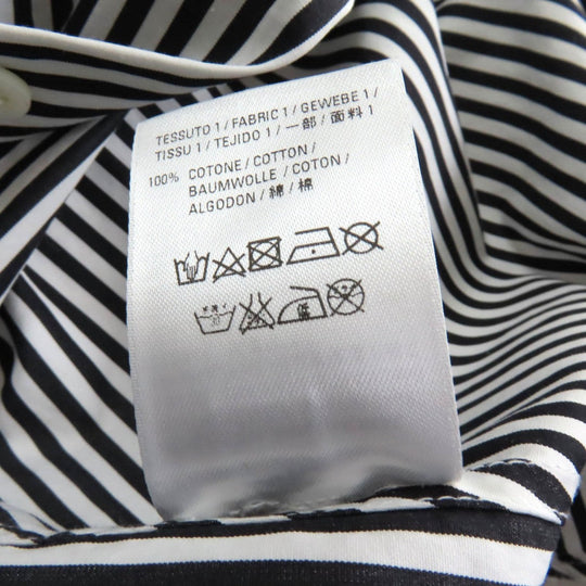 BALENCIAGA Long sleeve shirt 520497 Main: 100% cotton Black White News Wing Women 34 Used Authentic