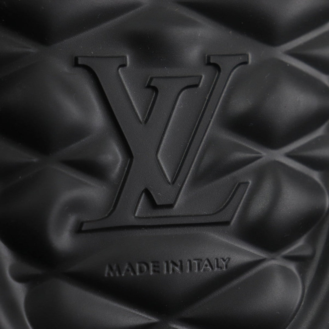 LOUIS VUITTON Sandals 1A9FKI rubber black Waterfront Line Monogram 7