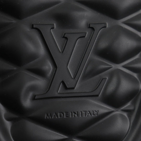 LOUIS VUITTON Sandals 1A9FKI rubber black Waterfront Line Monogram 7