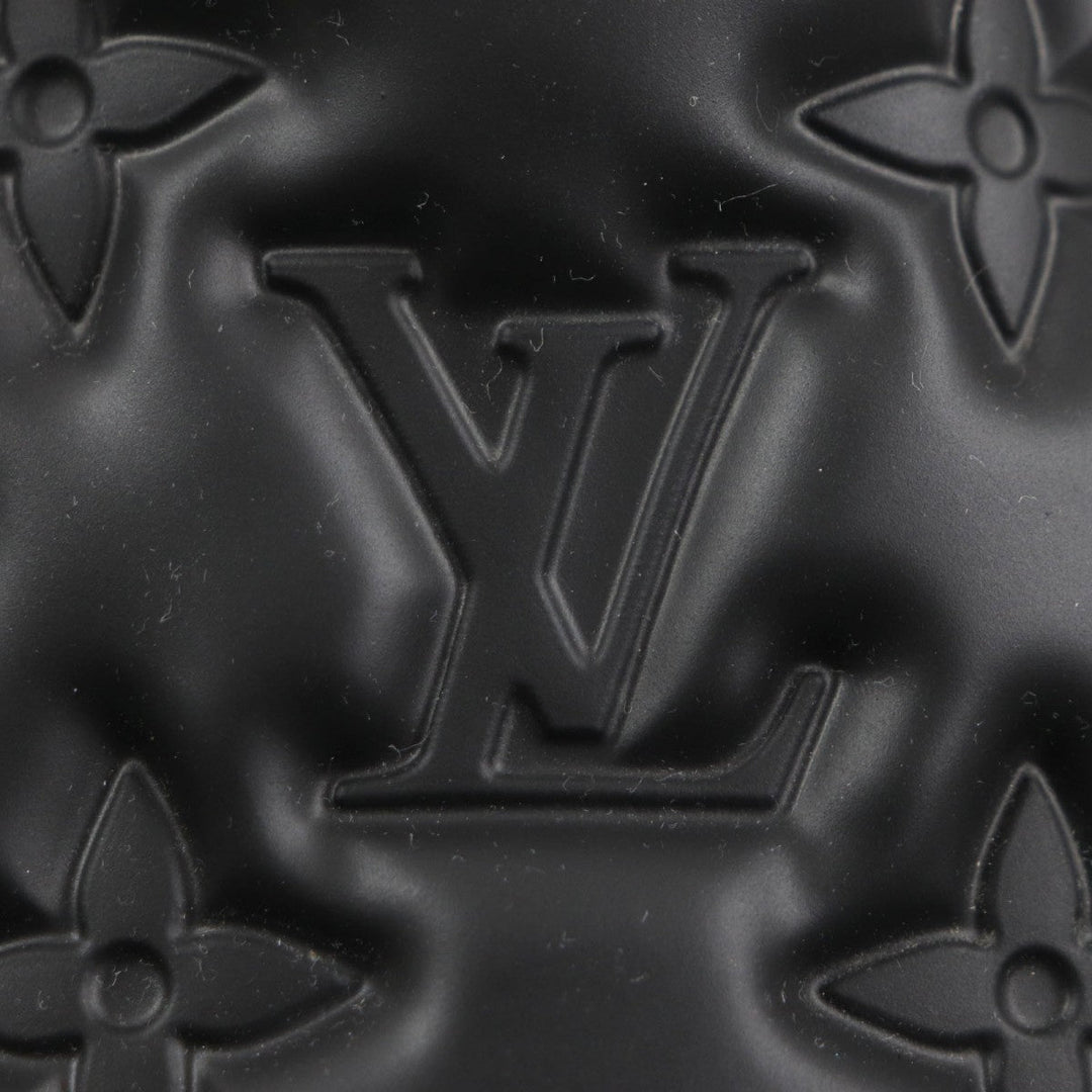 LOUIS VUITTON Sandals 1A9FKI rubber black Waterfront Line Monogram 7