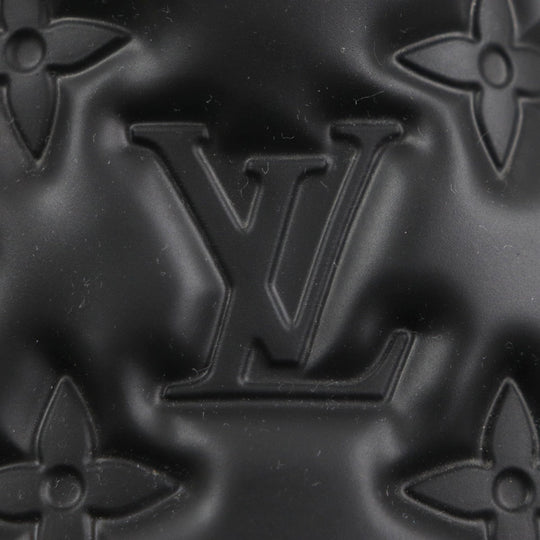 LOUIS VUITTON Sandals 1A9FKI rubber black Waterfront Line Monogram 7