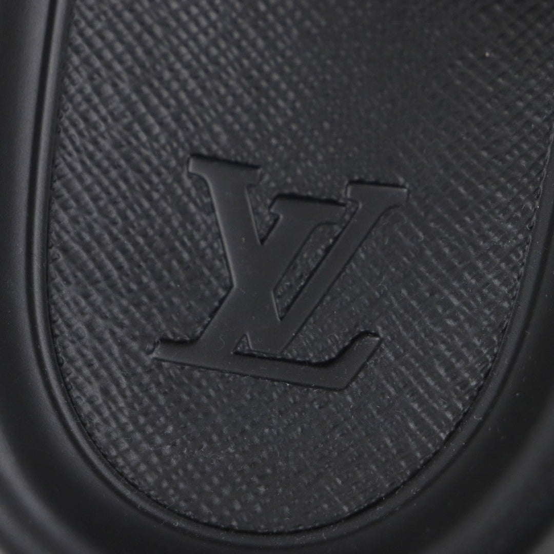 LOUIS VUITTON Sandals 1A9FKI rubber black Waterfront Line Monogram 7