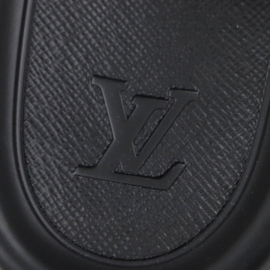 LOUIS VUITTON Sandals 1A9FKI rubber black Waterfront Line Monogram 7