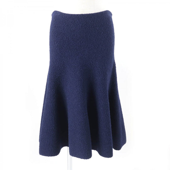CELINE flare skirt Rayon Navy M
