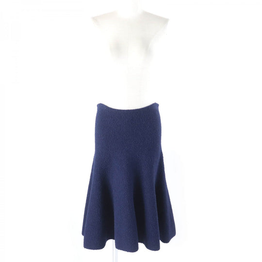 CELINE flare skirt Rayon Navy M