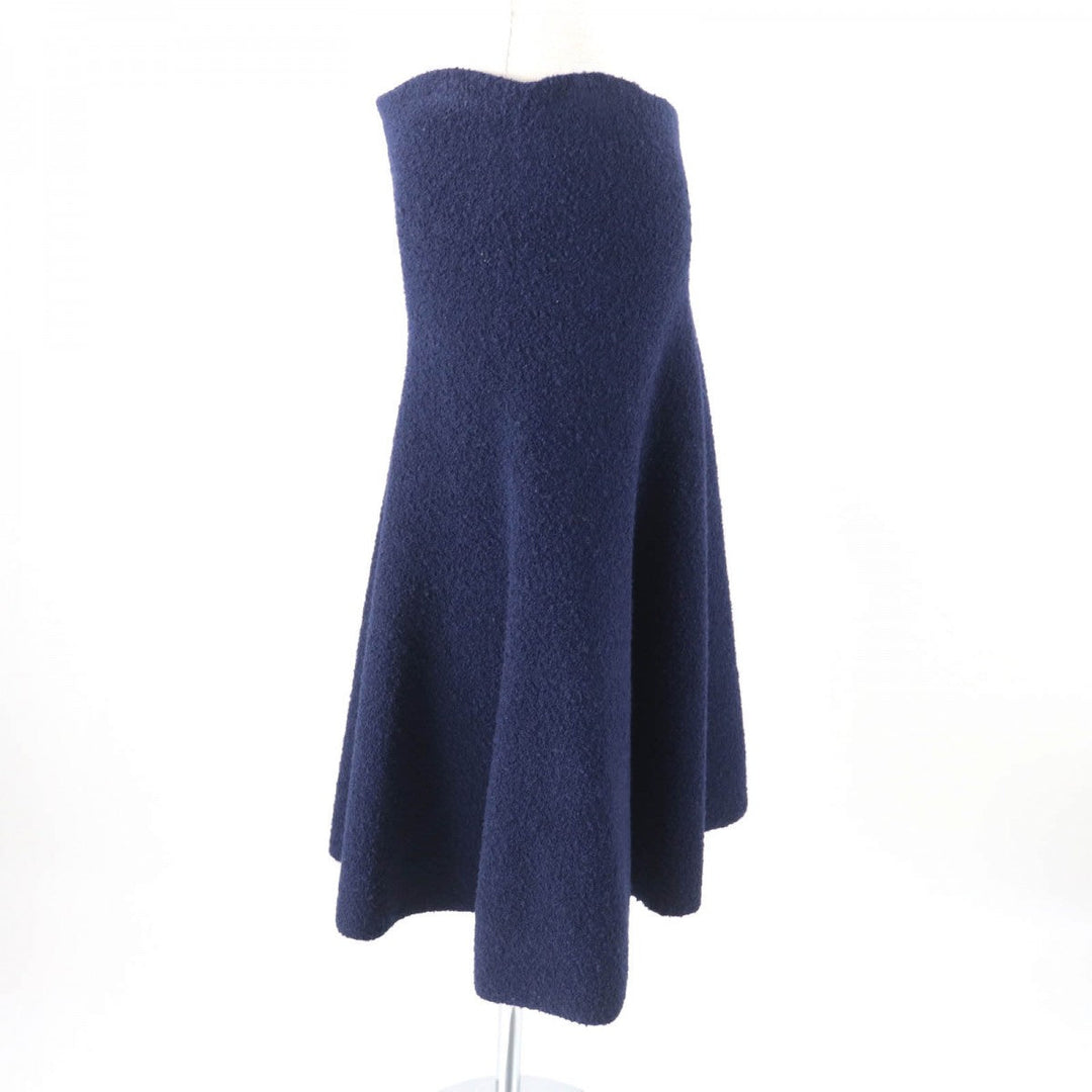 CELINE flare skirt Rayon Navy M